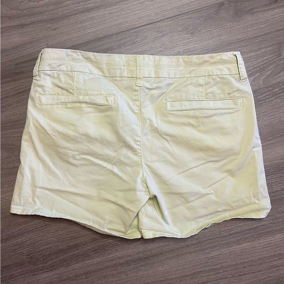 Pale Yellow American Eagle Midi Shorts - Picture 2 of 3